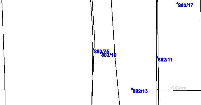 Parcela st. 882/10 v KÚ Kochov, Katastrální mapa