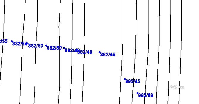 Parcela st. 882/46 v KÚ Kochov, Katastrální mapa