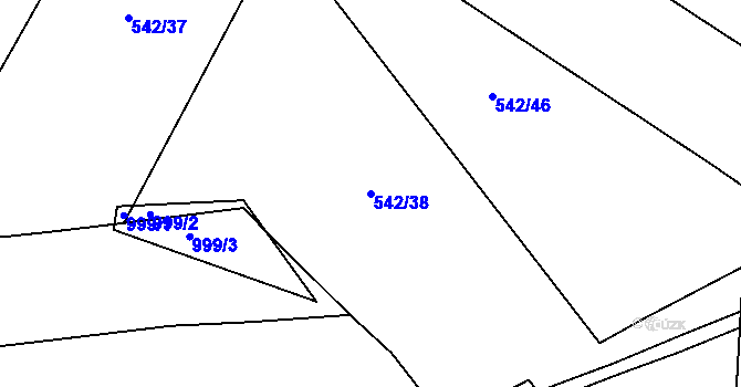 Parcela st. 542/38 v KÚ Kramolín u Kojákovic, Katastrální mapa