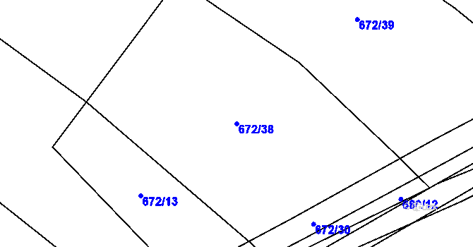 Parcela st. 672/38 v KÚ Kramolín u Kojákovic, Katastrální mapa