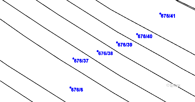 Parcela st. 676/38 v KÚ Kramolín u Kojákovic, Katastrální mapa