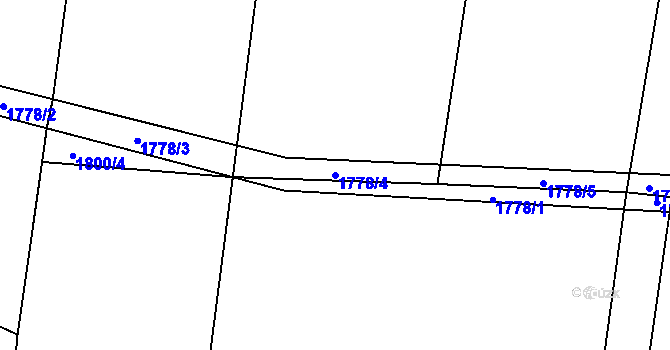 Parcela st. 1778/4 v KÚ Lipnice u Kojákovic, Katastrální mapa