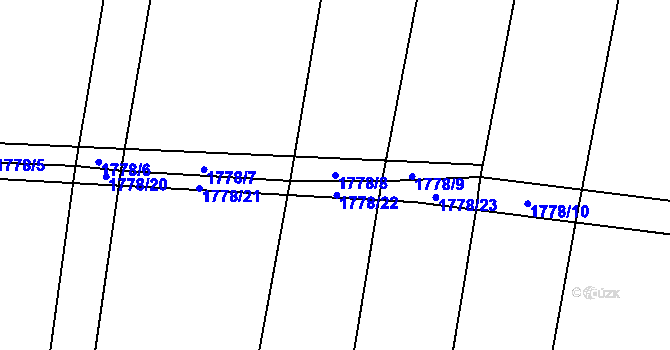 Parcela st. 1778/8 v KÚ Lipnice u Kojákovic, Katastrální mapa