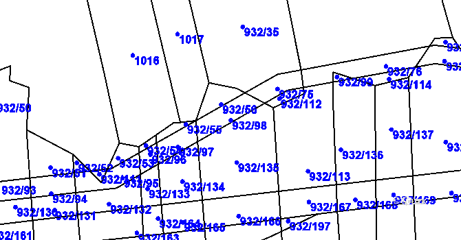 Parcela st. 932/98 v KÚ Lipnice u Kojákovic, Katastrální mapa