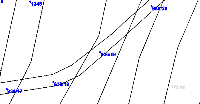 Parcela st. 936/19 v KÚ Lipnice u Kojákovic, Katastrální mapa