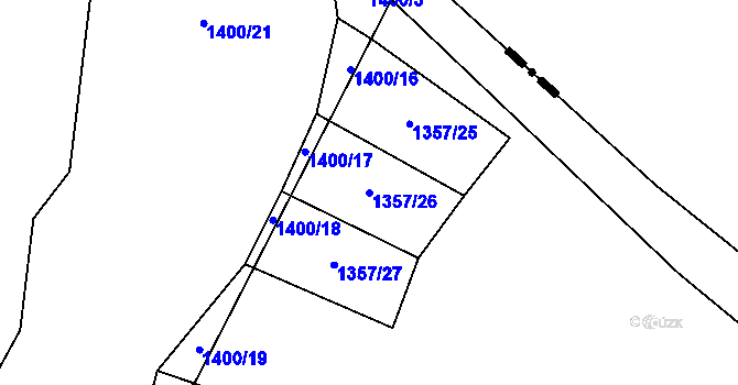 Parcela st. 1357/26 v KÚ Lipnice u Kojákovic, Katastrální mapa