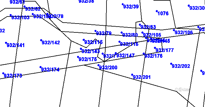 Parcela st. 932/7 v KÚ Lipnice u Kojákovic, Katastrální mapa