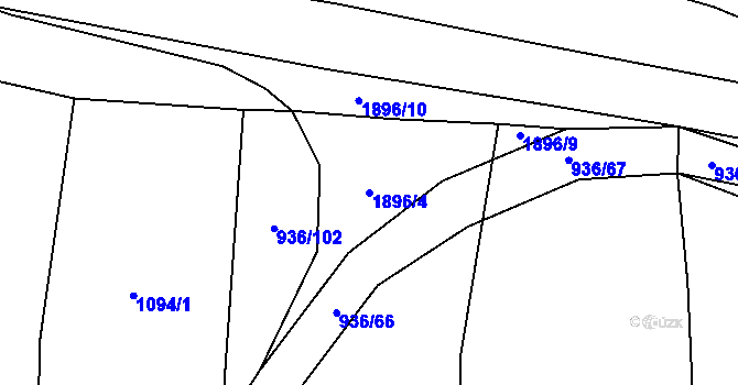 Parcela st. 1896/4 v KÚ Lipnice u Kojákovic, Katastrální mapa