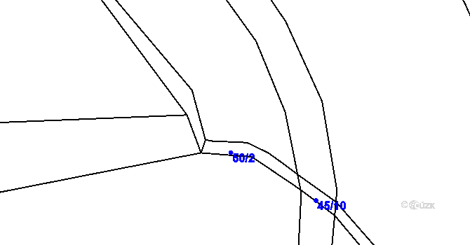 Parcela st. 45/8 v KÚ Velký Újezd u Kojatic, Katastrální mapa