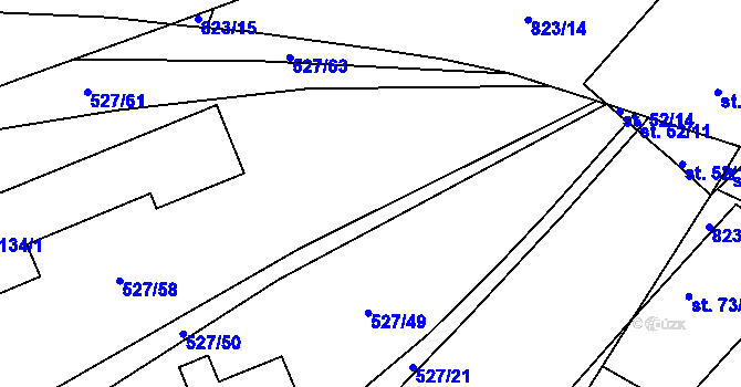 Parcela st. 527/27 v KÚ Kojátky, Katastrální mapa