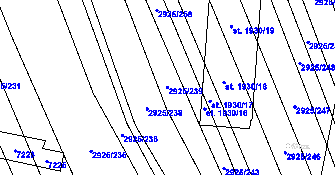 Parcela st. 2925/239 v KÚ Kojetín, Katastrální mapa