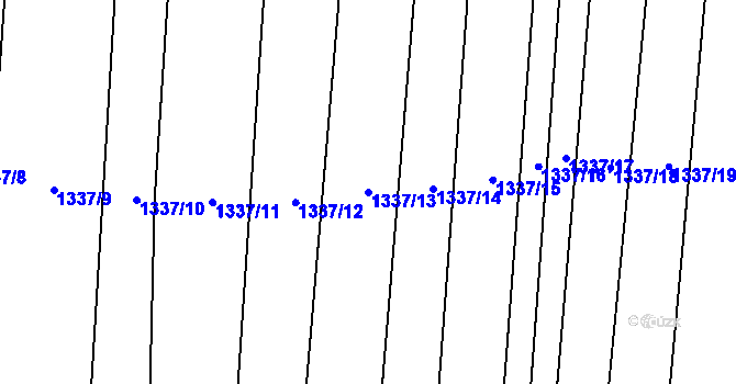Parcela st. 1337/13 v KÚ Kojetín, Katastrální mapa