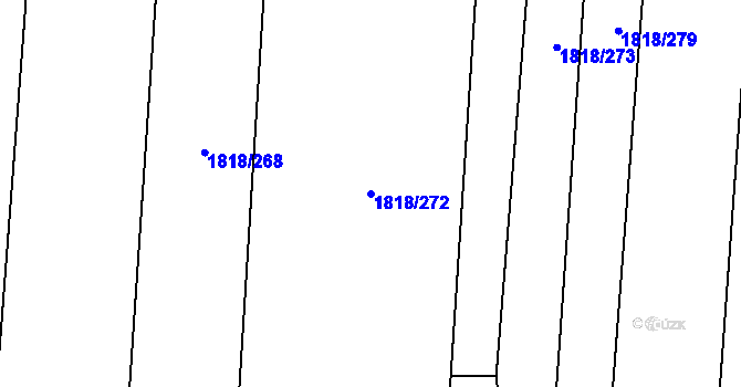Parcela st. 1818/272 v KÚ Kojetín, Katastrální mapa