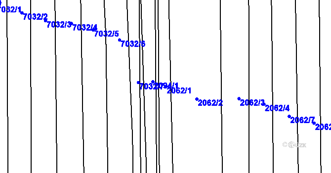Parcela st. 2062/1 v KÚ Kojetín, Katastrální mapa