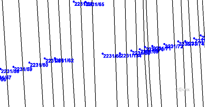 Parcela st. 2231/66 v KÚ Kojetín, Katastrální mapa