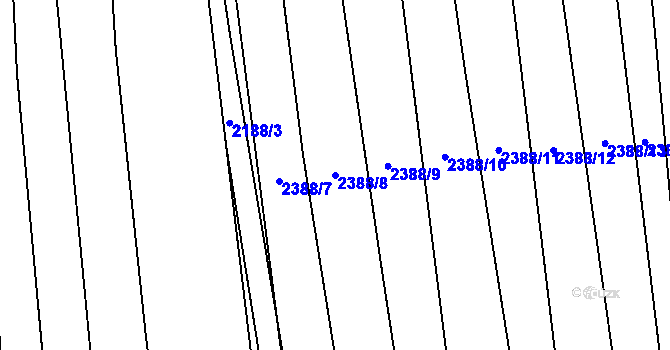 Parcela st. 2388/8 v KÚ Kojetín, Katastrální mapa