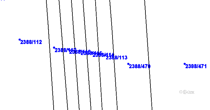 Parcela st. 2388/113 v KÚ Kojetín, Katastrální mapa