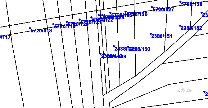 Parcela st. 2388/148 v KÚ Kojetín, Katastrální mapa