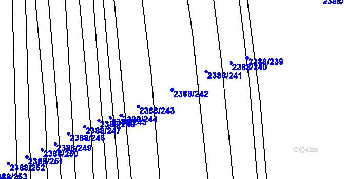 Parcela st. 2388/242 v KÚ Kojetín, Katastrální mapa