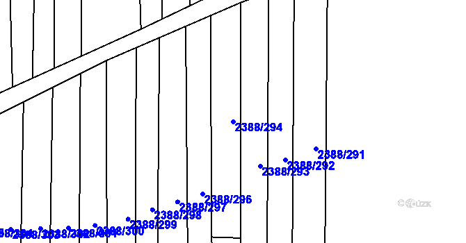 Parcela st. 2388/294 v KÚ Kojetín, Katastrální mapa