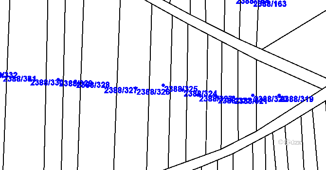Parcela st. 2388/325 v KÚ Kojetín, Katastrální mapa