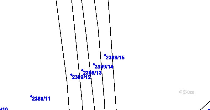 Parcela st. 2389/15 v KÚ Kojetín, Katastrální mapa