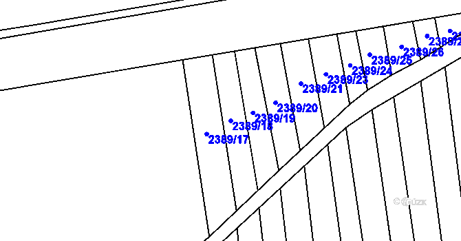 Parcela st. 2389/18 v KÚ Kojetín, Katastrální mapa