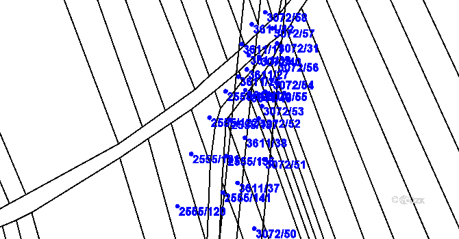 Parcela st. 2555/137 v KÚ Kojetín, Katastrální mapa