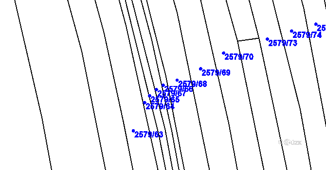 Parcela st. 2579/66 v KÚ Kojetín, Katastrální mapa