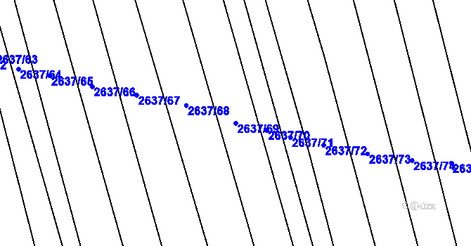 Parcela st. 2637/69 v KÚ Kojetín, Katastrální mapa