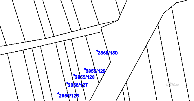Parcela st. 2855/130 v KÚ Kojetín, Katastrální mapa