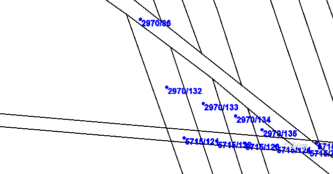 Parcela st. 2970/132 v KÚ Kojetín, Katastrální mapa