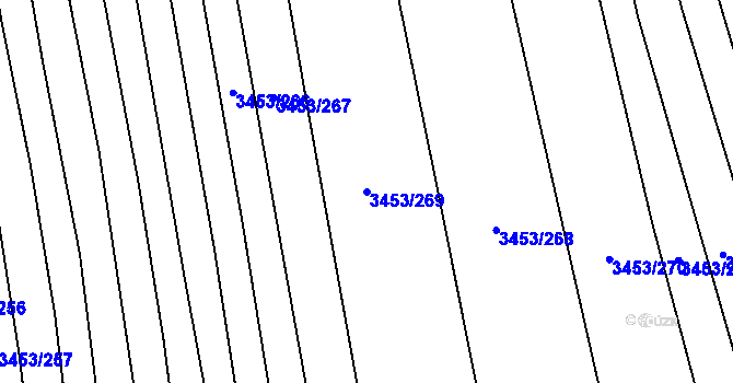 Parcela st. 3453/269 v KÚ Kojetín, Katastrální mapa