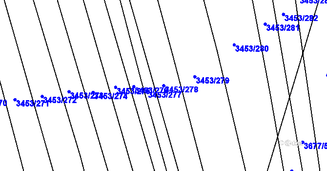 Parcela st. 3453/278 v KÚ Kojetín, Katastrální mapa