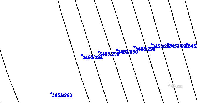 Parcela st. 3453/295 v KÚ Kojetín, Katastrální mapa