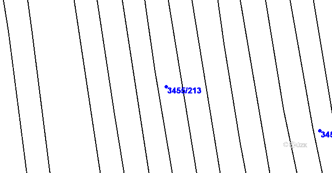 Parcela st. 3455/213 v KÚ Kojetín, Katastrální mapa