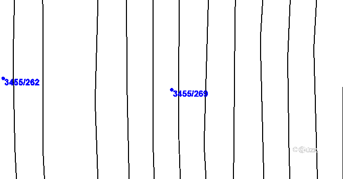 Parcela st. 3455/269 v KÚ Kojetín, Katastrální mapa