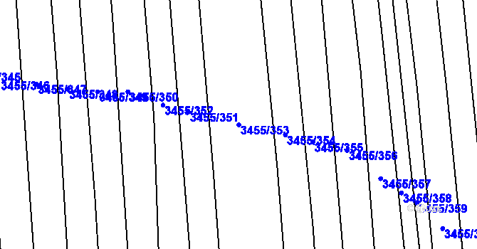 Parcela st. 3455/353 v KÚ Kojetín, Katastrální mapa