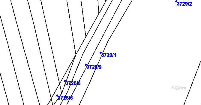 Parcela st. 3729/1 v KÚ Kojetín, Katastrální mapa