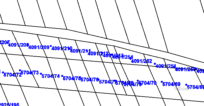 Parcela st. 4091/213 v KÚ Kojetín, Katastrální mapa