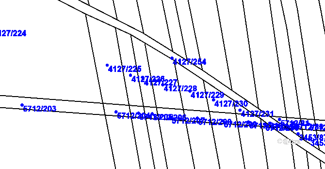 Parcela st. 4127/228 v KÚ Kojetín, Katastrální mapa
