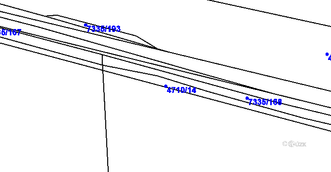 Parcela st. 4710/14 v KÚ Kojetín, Katastrální mapa