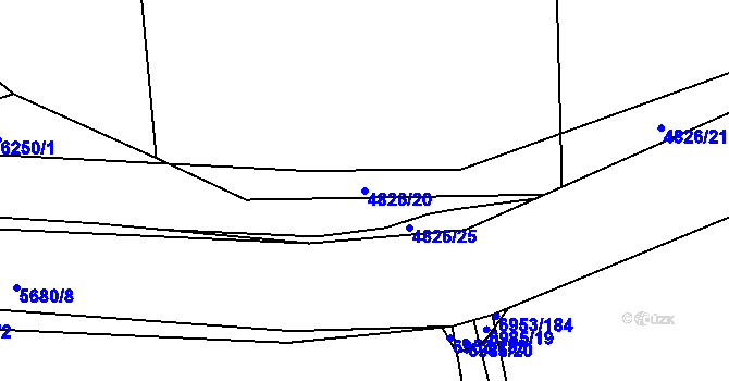 Parcela st. 4826/20 v KÚ Kojetín, Katastrální mapa