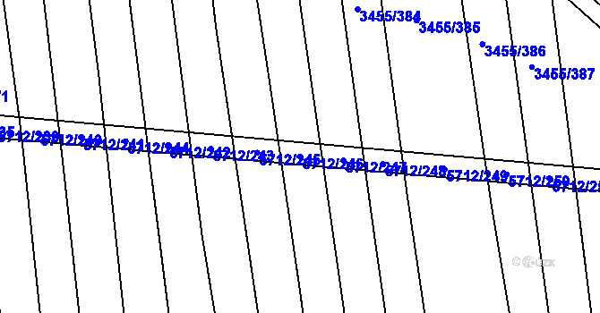 Parcela st. 5712/246 v KÚ Kojetín, Katastrální mapa