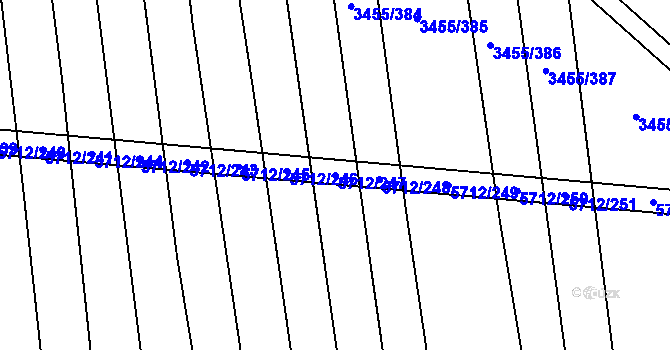 Parcela st. 5712/247 v KÚ Kojetín, Katastrální mapa