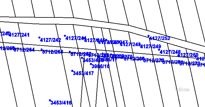 Parcela st. 5712/269 v KÚ Kojetín, Katastrální mapa