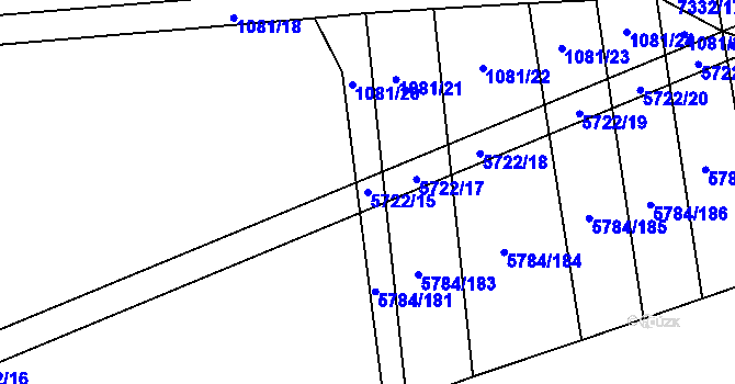 Parcela st. 5722/15 v KÚ Kojetín, Katastrální mapa