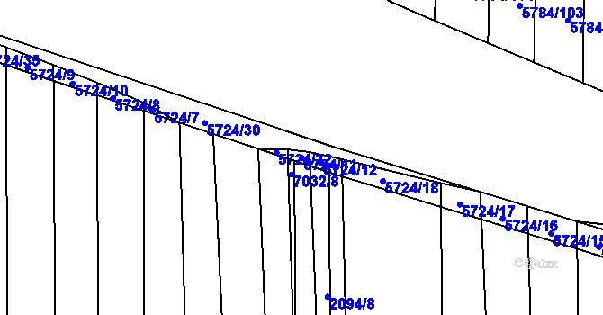 Parcela st. 5724/11 v KÚ Kojetín, Katastrální mapa