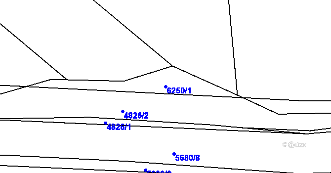Parcela st. 6250/1 v KÚ Kojetín, Katastrální mapa