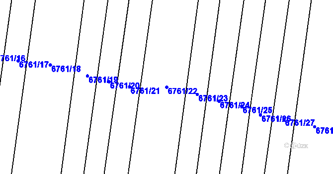 Parcela st. 6761/22 v KÚ Kojetín, Katastrální mapa